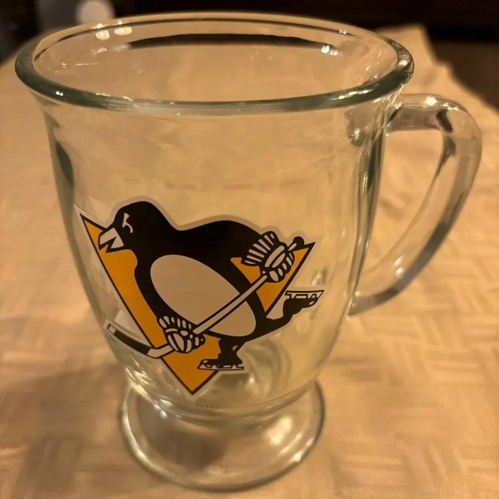 Pittsburgh Penguins NHL Hockey Coffee Mug Tankard Glass